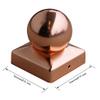GK Copper Post Cap Ball with Screws and Cut Tip (1, 9 x 9 cm) view 2