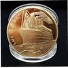 Ayrsjcl 1-Piece Titanic Commemorative Coin, Titanic Incident, BTC Bitcoin Art Gift, Home Decor view 3