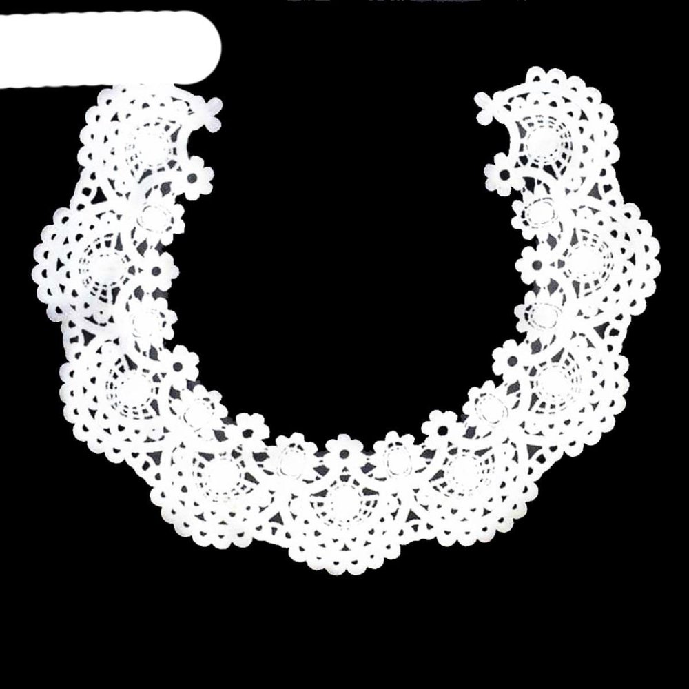 1pc Embroidered Intertwined Vines Floral Lace for Necklines, DIY Collars and Sewing Crafts