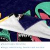 Angry Shark Sea Life Pattern Soft Cozy Throw Blanket for Adults and Children, Lightweight Microfiber Fleece Blanket for Couch, Bed, Sofa, and Travel, 150 x 200 cm view 2