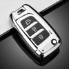 YJADHU Soft TPU Car Key Fob Case for Hyundai Models, Silver view 1