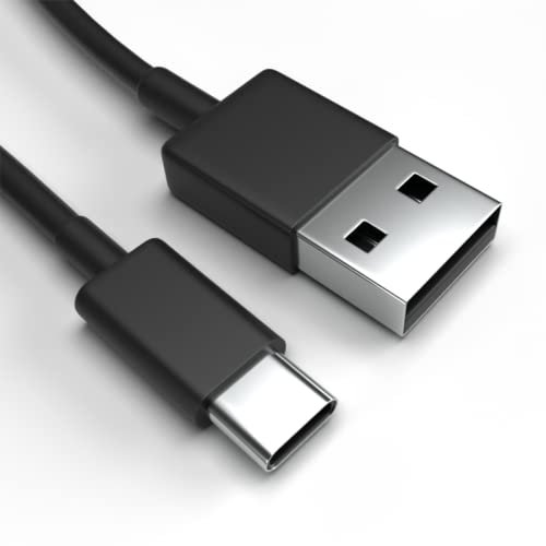 USB-C Charging Cable for Samsung Galaxy A21 2020, Black, 2 x 1 m