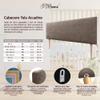 DHOME AQUALINE Upholstered Headboard with Legs, Marron Fabric, 160 cm view 2