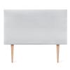 DHOME AQUALINE Upholstered Faux Leather or Fabric Headboard with Legs, Smooth, 110 x 105 cm view 1