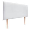 DHOME AQUALINE Upholstered Faux Leather or Fabric Headboard with Legs, Smooth, 110 x 105 cm view 4