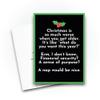 Tongue in Peach Funny Christmas Card | “Xmas Is Worse When We Get Older” | For Her or Him | Novelty Joke, Adult Sweary Sarcasm | CBH715 view 3