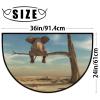 Half-Moon Elephant on a Branch Door Mat with Non-Slip Rubber Backing view 2