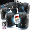 SKATEWIZ Kids' Protective Gear Set for Inline Skating, Skateboarding, BMX and Scooters, XS, Blue view 1