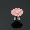 ZESLIV Antique Pink Ceramic Porcelain Cabinet Knob with Vintage Floral Design view 2