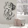 QIANGTOU Couple Wall Decal, Woman and Man Kissing, Passionate Kiss, Removable Vinyl Wallpaper for Bedroom Decor, 115 x 73 cm view 1