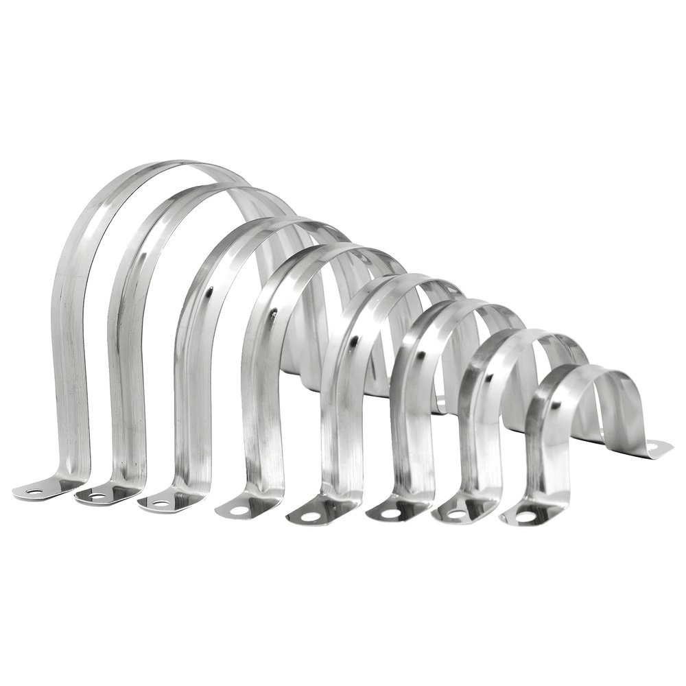 PRIOstahl Stainless Steel Pipe Clamps, 25 x 25 mm, 2-Pack