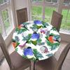 FANSU Round Washable Tablecloth, 3D Bird Design, Polyester Stain-Resistant, Butterfly, 51.2-Inch Diameter view 1