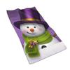 Soft Christmas Snowman Cartoon Towel with Purple Hat, 27.5 x 15.7 in view 1