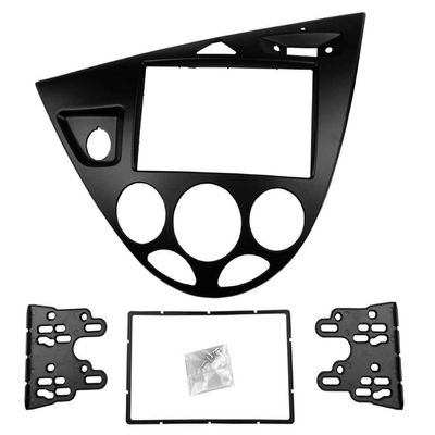LIANYG Double-DIN Radio Fascia Trim Kit for Ford Focus/Fiesta, Left Wheel, Black, 178 x 100 mm