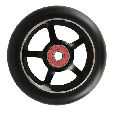 LUOSHUAI Scooter Wheels with Bearings, Alloy Steel Hub, 2-Pack, Black, 100 mm