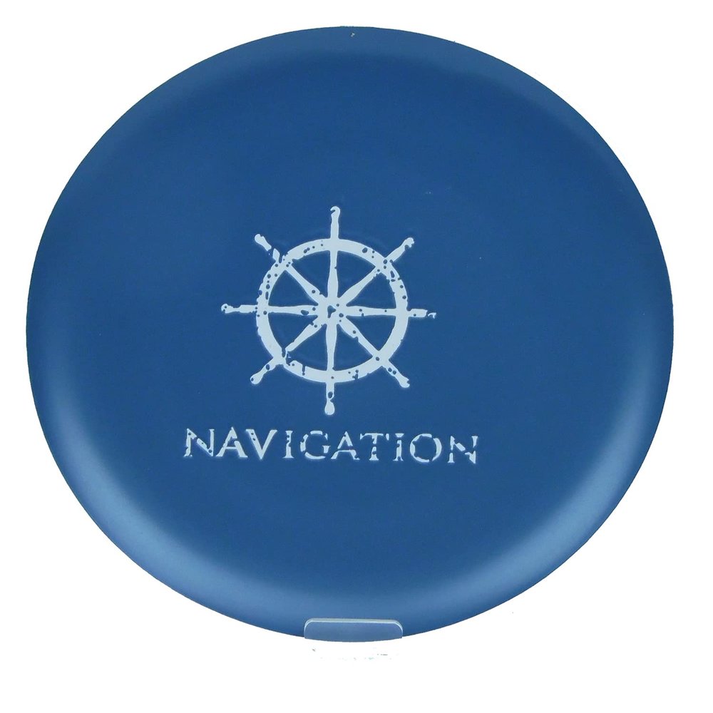 Osters Muschel-Sammler-Shop Dinner Plate, 27 cm, Blue Ship's Wheel