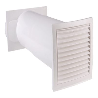 Succsale-Quellmalz optimAIRo Telescopic Wall Duct, Flat Connection, White/White, NEW 2021