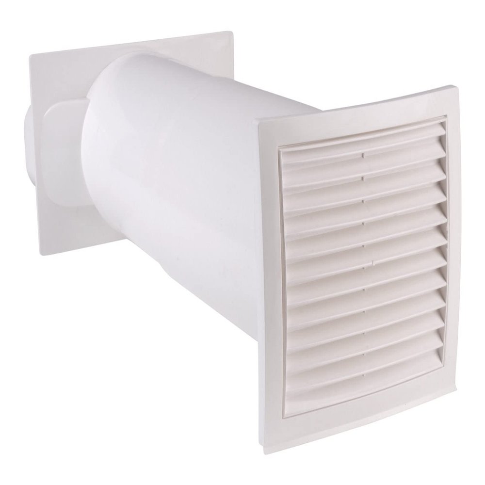 Succsale-Quellmalz optimAIRo Telescopic Wall Duct, Flat Connection, White/White, NEW 2021