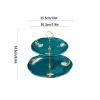 FURUIWUFENG Green Ceramic Double-Layer Cake Stand view 2