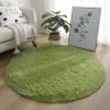 ERPENG 90 x 90 cm Shaggy Rug, Super Soft, Washable, Faux Fur Look, Green view 1