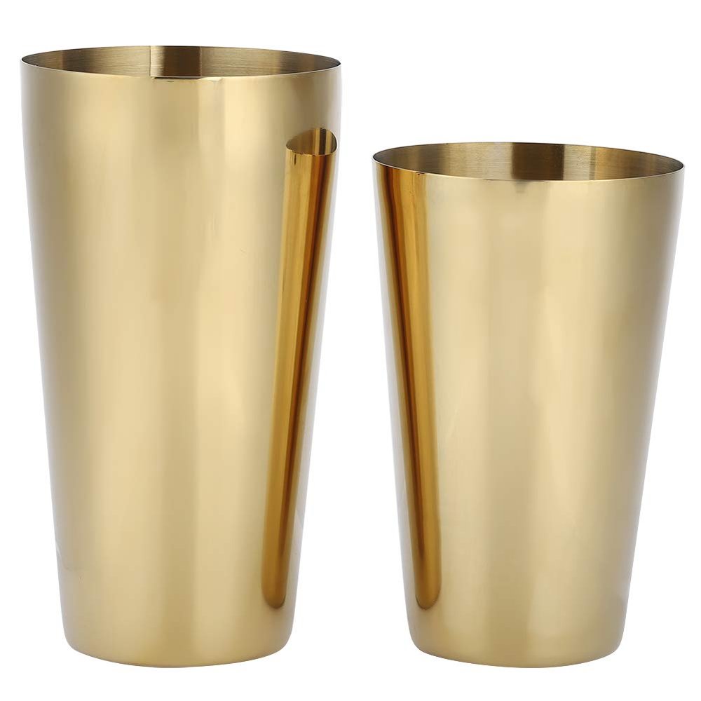 Cocktail Tin Shaker Set, Stainless Steel Bar Shaker, Gold