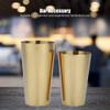 Cocktail Tin Shaker Set, Stainless Steel Bar Shaker, Gold view 3