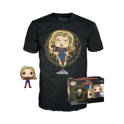 Funko Pop! & Tee: Marvel Captain Marvel XL T-Shirt with Vinyl Figure