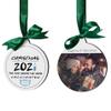 Personalized Christmas Tree Ornament with Photo - Wooden Ornament view 1