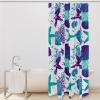 Purple Green Starfish, Shells and Coral Shower Curtain, 60 x 72 cm view 2
