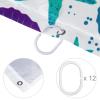 Purple Green Starfish, Shells and Coral Shower Curtain, 60 x 72 cm view 4