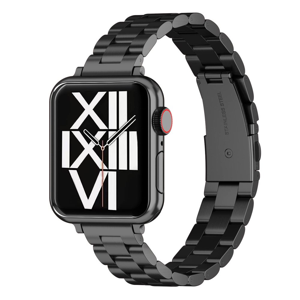 ARTCHE Stainless Steel Band for Apple Watch 41/40/38 mm, Adjustable, Black
