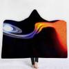 YUNHOME Hooded Blanket, Wearable Throw Blanket, Snow Black Hole, Adults & Children, Digital Print, Plush Velvet, 150 x 200 cm view 1