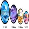 ROUOHUD 3D Dynamic Sand Art, 360° Rotating Moving Sand Picture, Blue, 11.4 in view 3
