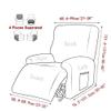 RTSFKFS 4-Piece Velvet Recliner Chair Cover Set, Stretch Slipcover, Anti-Slip, Color 1 view 3
