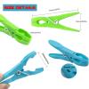 MUFEKUM 50-Pack Premium Plastic Clothespins, Windproof Strong-Grip Clothes Pegs for Clotheslines, 5 Colors view 2
