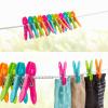 MUFEKUM 50-Pack Premium Plastic Clothespins, Windproof Strong-Grip Clothes Pegs for Clotheslines, 5 Colors view 4