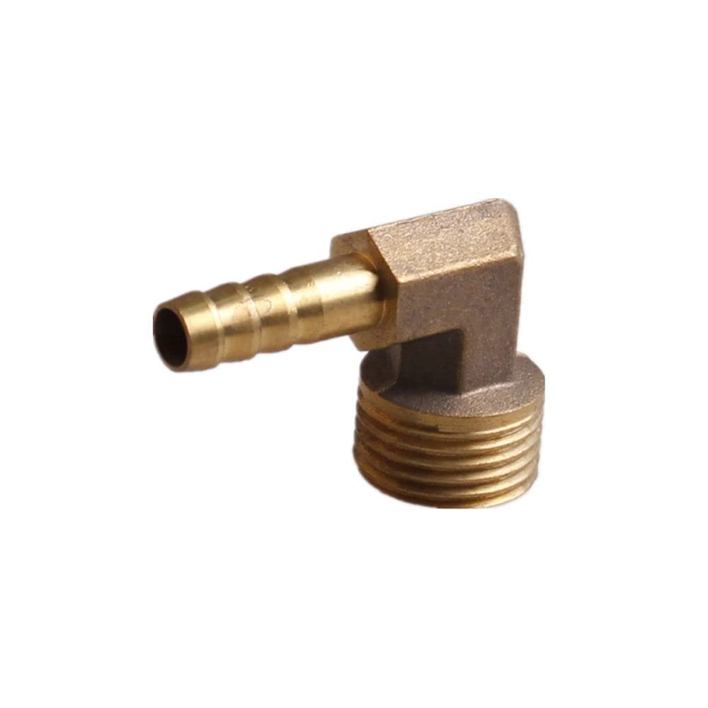 VVW&LIU Brass Hose Fitting Elbow, 16 mm Barb to 1/2 in BSP Male Thread