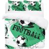 Soccer Print Washed Tencel 3-Piece Bedding Set, 231 x 221 cm view 1