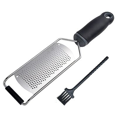APKEY Stainless Steel Zester and Cheese Grater with Handle