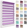 Dual-Layer Roller Shade Without Drilling, 71 x 220 cm Fabric, Day & Night, Light-Filtering and Blackout view 1