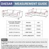 Daesar 3-Seater Corner Sofa Cover, XL Polyester, Light Brown, Waterproof, 195–225 cm view 2