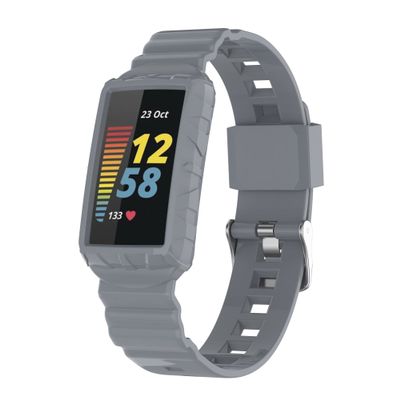RuenTech Gray Transparent Silicone Band for Fitbit Charge 5/4/3