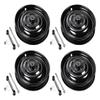 4 Steel Disc Wheels, 12.5-Inch, for DDR Klaufix Handcarts, Black view 1
