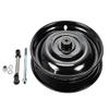 4 Steel Disc Wheels, 12.5-Inch, for DDR Klaufix Handcarts, Black view 2