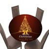 Morbuy Round Christmas Tablecloth, Washable, 3D Christmas Tree Pattern, Elastic, Waterproof, 120 cm, Style 4 view 1