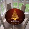 Morbuy Round Christmas Tablecloth, Washable, 3D Christmas Tree Pattern, Elastic, Waterproof, 120 cm, Style 4 view 4