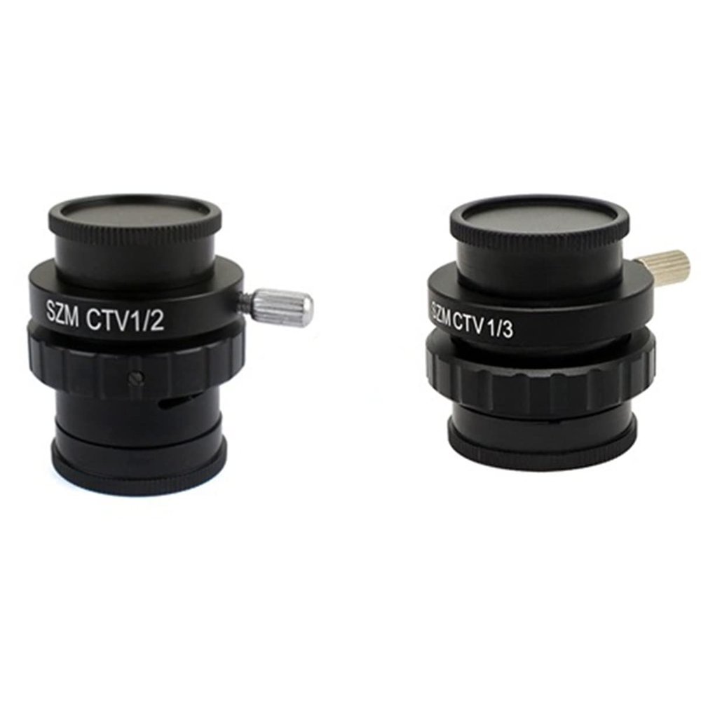 ZTBH Microscope Adapter Kit, 1/2 and 1/3, 0.3X and 0.5X C-Mount Adapters for Trinocular Stereo Microscopes