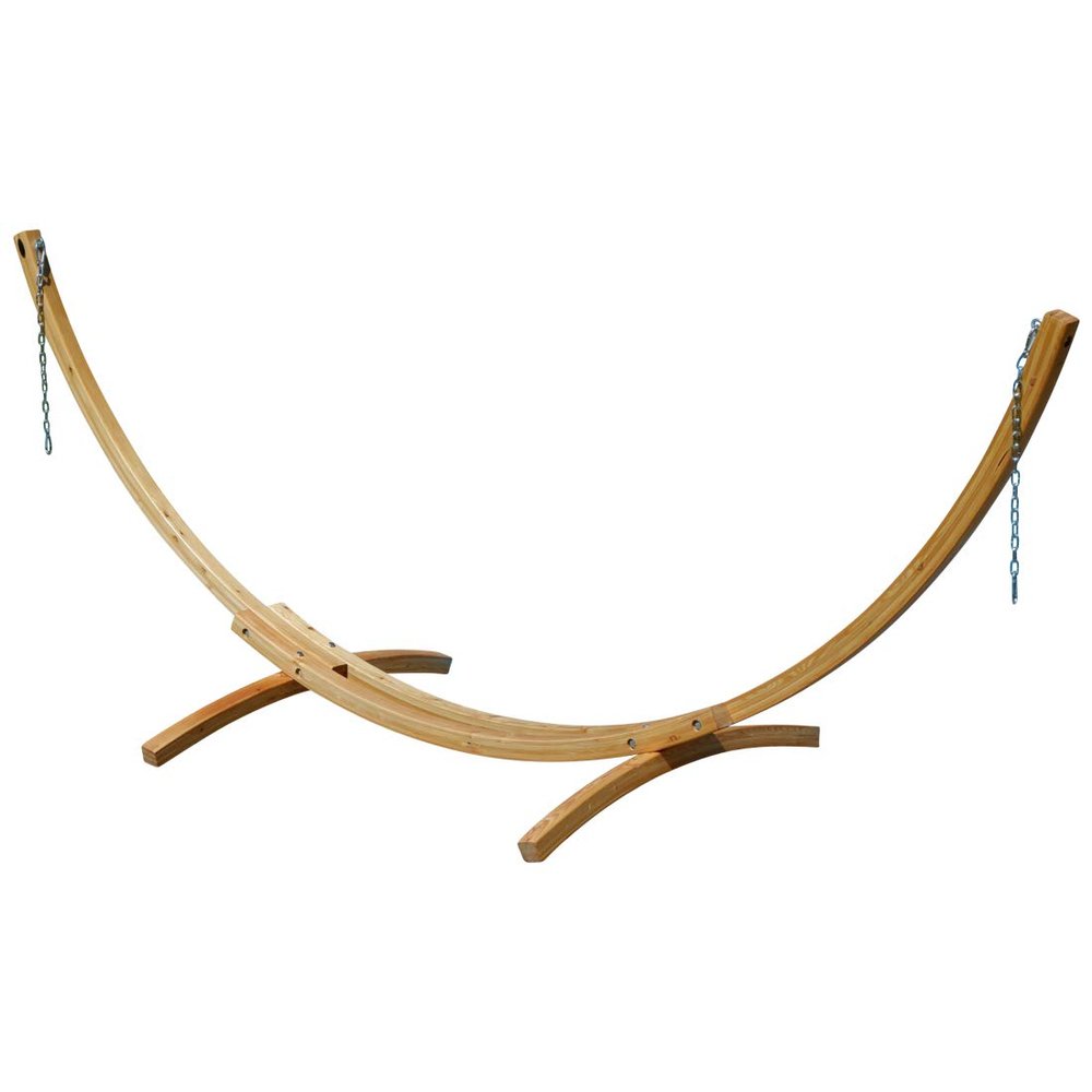 ALEOS 350 cm Natural Larch Wood Hammock Stand Without Hammock