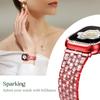 Supoix Compatible Apple Watch Band, 44 mm, Red, with Rhinestone Case and 2 Protective Cases view 2