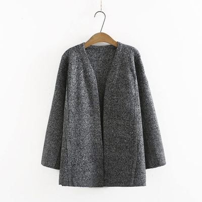 Women's Gray Chunky Knit Cardigan